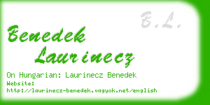 benedek laurinecz business card